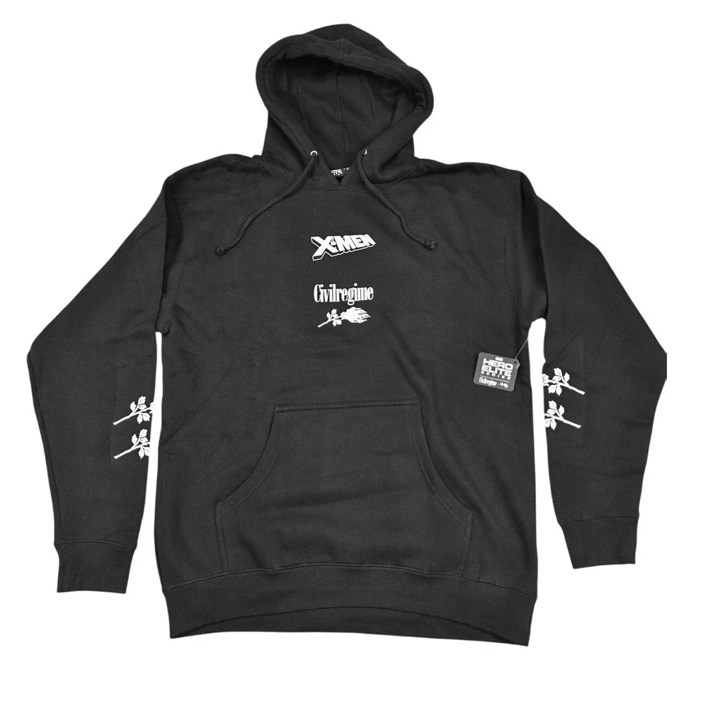 Civil Regime x Marvel X-Men Academy Hoodie Black Mystique Wolverine Mens Medium